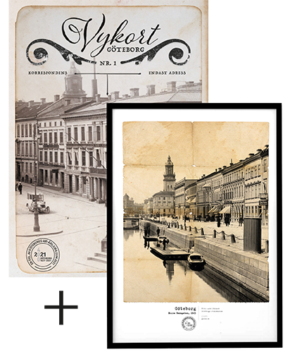Erbjudande – Vykort Göteborg + Tavla